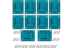 YWNYT 10 Stück Werkzeuge Bohrerhalterung Halter Werkzeughalter Halterung für Ma-Kita/Bosch 18 V 14,4 V Bohrwerkzeuge Halter Dock Hanger mit 40 Schrauben