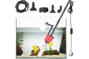 PYPABL Aquarium Gravel Cleaner, Multifunctional Electric Fish Tank Water Changer, Removable Vacuum Sand Washer Algae Cleaner Filter Water Shower Set