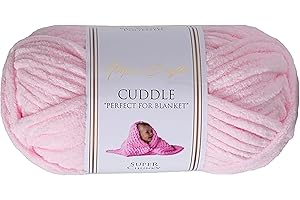Utopia Crafts Cuddle Super Chunky Chenille Soft Yarn for Knitting and Crochet (Baby Pink, 100g)