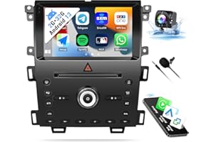 SIXWIN Android Car Stereo for Ford Edge 2011 2012 2013 2014 2015 with CarPlay Android Auto 26UI 9 Inch Touch Screen 2G+32G with Bluetooth GPS Navigation WiFi FM Radio SWC Backup Camera