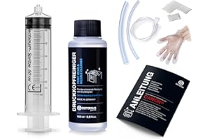 Octopus Limpiador de boquillas, Limpiador de Cabezales de impresión Compatible con los Cabezales de impresión Canon Pixma con adaptadores de Manguera (100 ml)