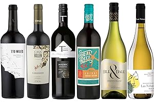 LA GRANDE VINOTHÈQUE Assorti Dégustation - Assortiment de 6 vins rouges et blancs du Nouveau Monde - Argentine, Californie, Chili, Australie, Afrique du Sud (6 x 0,75L)