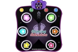 Hot Bee Mata do tańca dla dziewczynek dzieci 4, 5, 6, 7, 8, 9 lat, prezenty - mata do tańca muzycznego z Bluetooth, zabawki