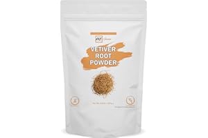 mGanna 100% Natural Vetiver Root Powder 227 g / 0.5 lbs Vetiveria Zizanioides/Khus Root Powder for Ayurvedic, Herbal, and Cosmetic Formulations