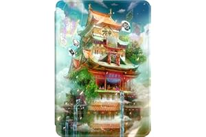 SGKITM Coque Kindle Paperwhite 2021 6.8" Cuir Flip Etui Silicone Ultra Mince Auto Veille ou Réveil Case Diverse Fantastique Maisons Modèle Housse pour Kindle Paperwhite 11e Génération 2021 (6)