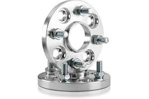 Customadeonly 2 Pieces 0.59" 15mm Wheel Spacers Bolt Pattern 4x100 Hub Centric with Lip Center Bore 54.1mm Studs 12x1.5 Compatible for Tercel MR2 Corolla Prius MRS Yaris Echo xA xB iQ Mx-3 Miata