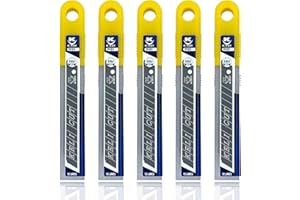 KELI FRANCE Lot de 50 Lames 9mm BLACK BLADE SK2 - Durée de vie 3 fois supérieure, Gravure Laser. (9mm)