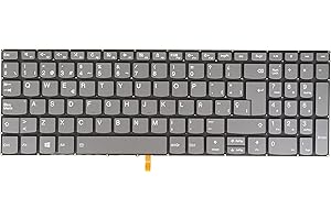 AZUBAYCOM Teclado español para Lenovo Ideapad 3-15ada05 3-15are05 3-15igl05 3-15iil05 3-15ijl05 3-15iml05 3-15itl05 PC5CB-SP retroiluminado gris