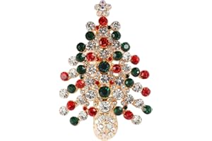 AIFRYMNE Elegant Christmas Tree Brooch ，Stylish Holiday Accessory with Luxurious Finish，Gift for Christmas, Birthdays, and Special Occasions