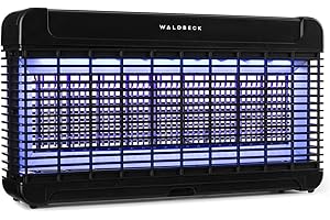 Waldbeck Mosquito Ex 9500 LED Trampa Ultravioleta para Insectos y antimosquitos (13W, 300 m² Radio de acción, Leds, tecnología LongLife, Transformador magnético, Concepto Attraction360) Negro