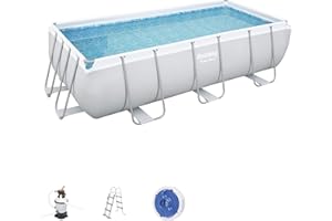 Bestway 56442 Piscine hors sol Power Steel™ 404 x 201 x 100 cm, filtre à sable, échelle