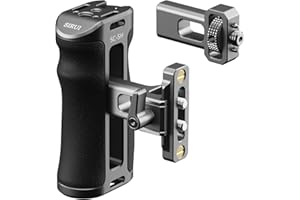 SIRUI Seitenhandgriff, Side Handle für Kamerakäfig, Zwei Befestigungsmöglichkeiten, NATO-Schiene, Fixierschraube, 3/8"-16 Schraube, 1/4"-20 Schrauben, rechts/Links verwendbar (SC-SH)