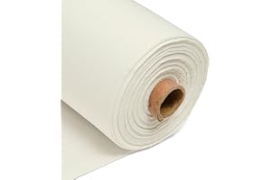 100% Cotton Fabric 60 Inch 150cm Wide 150GSM Material for Sewing, Dressmaking, Quilting, Curtain Linings, Pillowcases & Totes Fabric by The Half Metre by Discount Fabrics LTD(Cream, 1m)