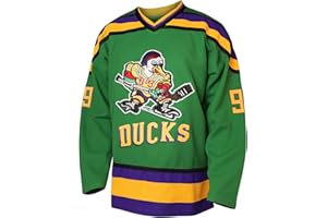 RIOOFINX Charlie Conway 96 Mighty Ducks Jersey cosido de hockey de película para hombre, verde, S-3XL