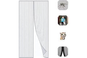 PENGXIN Magnétique Moustiquaire Porte, Rideau de Porte Anti-moustique, Fermeture Automatique Pour Couloirs Portes Patio Rideau Anti Moustique Bogues, Installation Facile Sans Outils