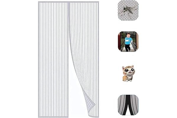 Magnétique Moustiquaire Porte, Rideau de Porte Anti-moustique, Fermeture Automatique Pour Couloirs Portes Patio Rideau Anti Moustique Bogues, Installation Facile Sans Outils