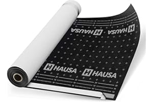 HAUSA membrane de sous-toiture Premium HU150SK 150g/m² 75m² (1,5mx50m) classe UDB-A/USB-A selon ZVDH, résistante à la pluie et ouverte à la diffusion, résistante aux UV, avec 2 bande adhésive