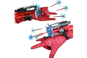 TKGEOUE Set di 2 Launcher Glove,Spider Launcher Glove,Guanti Launcher per Giochi, Spiderman Glove Launcher Set,Spider Web Launcher Toy, Giocattoli Educativi per Bambini