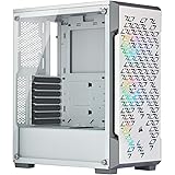 Corsair iCUE 220T RGB Airflow, Semi-torre ATX Gaming con Cristal Templado Chasis - Blanco