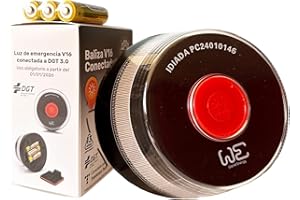 WE Luz Emergencia Coche DGT 3.0 (Obligatoria) Homologado DGT con Geolocalización | Baliza V16 Conectada [Datos incluidos hasta 2038] Luz avería Coche con GPS y Base Imantada - 1 Unidad