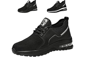 Gainsera Buty robocze dla kobiet i mężczyzn, lekkie, stalowe noski, oddychające buty ochronne