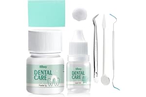 ALLONY Cemento Dental, Composite Dental, Kit de Fijación para Corona y Puente o para Rellenar una Caries
