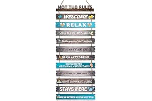 FOXTELL Lustiges Schild mit Aufschrift "Hot Tub Rules"