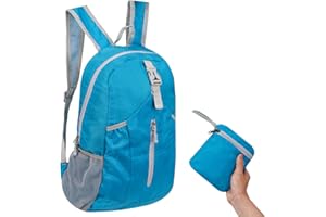 GUKASXI Ultra Lightweight Foldable Backpack, Small Hiking Backpack Water Resistant Rucksack, Durable Packable Backpack for Men Women, for Outdoor Sport Travelling Walking Hiking Camping Biking