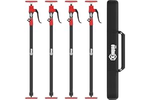 XINQIAO Third Hand Tool Support System, Premium Steel Support Rod with 154 LB Capacity for Cabinet Jack, Drywall Jack& Cargo Bars, 49.2 IN-114.2 IN Long, 4 PC