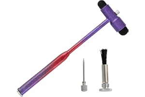 INNOTECH INSTRUMENTS Innotech Marteau à réflexes neurologiques après Buck avec pinceau et aiguille pour réflexes cutanés et réactions de surface (violet/rouge)
