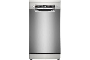 Bosch SPS4HMI49E Serie 4, Freistehender Geschirrspüler, 45 cm, Besteckschublade, Intensive Zone, Extra Trocknen, DuoPower - extra gründliche Reinigung, Home Connect, Gebürsteter Stahl, AntiFingerprint