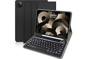 YEEGNAR Funda con Teclado para iPad Air 5 2022 & iPad Air 4 2020, Español Teclado Compatible con iPad Pro 11 2022/2021/ 2020/2018, Funda con Teclado Bluetooth para iPad 10.9 Inch (iPencil no Incluido)