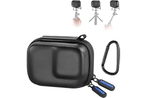 NEEWER Carrying Case Compatible with DJI OSMO Action 5 Pro 4 3, Small Travel Protector Storage Bag with Carabiner Compatible with GoPro Hero 13 12 Insta360 Ace Pro 2 Action Camera Accessories, PB031