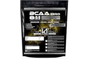 BCAA 8:1:1 500 gr. K1 Nutrition Integratore di Aminoacidi Ramificati 811 in Polvere con Vitamina b6 Advanced Leucine Formula - GLUTEN FREE - SENZA LATTOSIO - NON OGM - GUSTO THE ALLA PESCA