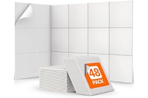 TONOR 48 Pak Ljudisolering Akustikpanel, 30x30x0,9 cm Självhäftande Akustiska Paneler Vägg, Hög Densitet Ljudabsorbent för Studio, Kontor, Sovrum, Vardagsrum