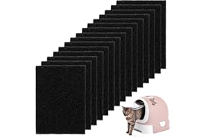 DTGECD 15 Pcs Carbon Filter, Cat Litter Deodorizer, Charcoal Filter, Easy to Remove Odors for Cat Litter Trays with Covers and Self-Cleaning, Pet Deodorizers, and Garbage Fresheners