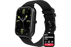FINDTIME Smartwatch Herren mit Telefonfunktion Fitnessuhr Gesundheitsuhr Laufuhr Sportuhr mit Blutdruckmessung Junge Fitness Tracker mit Bluetooth-Anruf Schrittzähler Pulsuhr Aktivitätstracker Schwarz