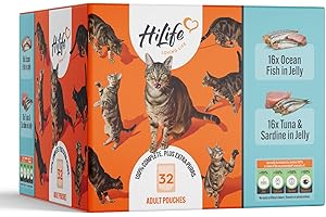 HiLife Its Only Natural Cat Pouch Multipack The Big Fishy One In Jelly 32x70g