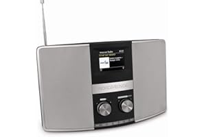 Nordmende Transita 400 - Radio por Internet (Dab+, FM, Radio estéreo, WiFi, Spotify Connect, transmisión de Audio Bluetooth, NFC, Pantalla a Color, Despertador, conexión para Auriculares, 2 x 10 W,