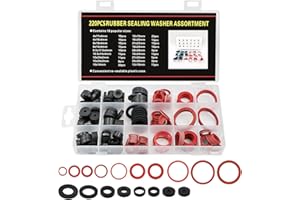 SUPRBIRD Dichtungsringe Set, Dichtungsring Sortiment Gummidichtungen, Wasserhahn Dichtung, Flachdichtung Set, Dichtringe Sortiment, O Ring Sortiment für Schläuche Rohrleitungen, Sanitär, Wasserhähne
