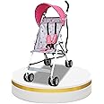 Nurtur Rex Convenience Infant Buggy Stroller, Lightweight Stroller with ‎Alloy Steel Frame, Compact Fold, Canopy, Shoulder Strap, 6-36 months - White/Pink
