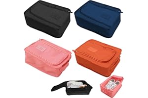 KASESSS 4 Stück Schuhbeutel Reise, Wasserdicht Schuhtasche, Staubdicht Schuhtaschen Tragbare Schuhsack mit Reißverschluss Shoe Bag für Männer und Frauen Schuhe Beutel Organisator Reisezubehör