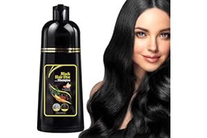 NEXOLLA 2-in-1 Champú Natural para el Cabello Negro, Tinte Champú Nutritivo, Champú Tinte Negro para Canas, Grey Hair Coverage Champú, Champú Nutritivo Reparador para el Cuidado del Cabello