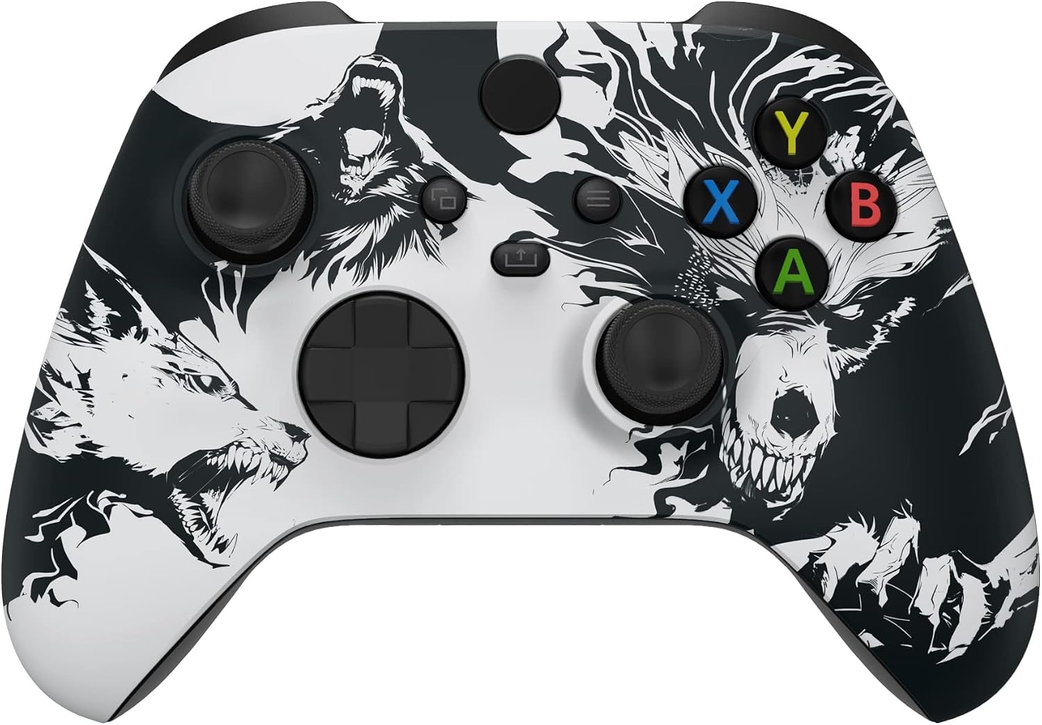 eXtremeRate Replacement Shell for Xbox Series X & S Controller - Unleash Your Style - New Wolve Soul Custom Acessories Skin Front Housing Cover for Xbox Core Controller Wireless [Control NOT Included]