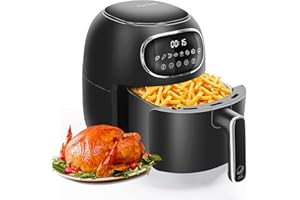Taylor Swoden Small Air Fryer 3L Air Fryers Oven with Single Drawer, 8 Preset Digital Display, 60 Min Timer and Adjustable Temperature Control for Home Use, Oil-Free Chip Fryer, 1300W, Black -Joke