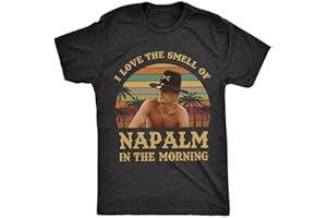 OUHZNUX I Love The Smell of Napalm In The Morning Vintage T-Shirt Aus Reiner Baumwolle, Mode, Locker, Lässig, Bequem, Kurzarm-Pullover, Straßenkomfort, Unisex-Sweatshirt (XS-3XL)