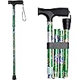 iCatchy Walking Flexible Stick, Easy Adjustable Height Folding Extendable Walking Aid Mobility Aid Collapsible Walking Stick for Unisex UKCA Approved