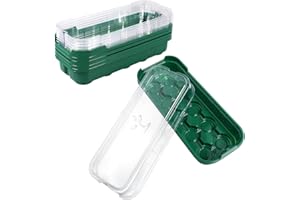 UPKOCH 5 Stücke Zimmergewächshaus Anzuchtschale mit Deckel Mini Gewächshaus Treibhaus Anzucht Pflanztöpfe klein 25x10x9 cm Gewächshaus Aufzuchtkasten Frühbeet für Fensterbank