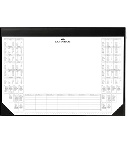 Sous-main Papier SIGEL Harmony – Format A2, 30 Feuilles, Calendrier 3 Ans, Design Blanc Et Gris