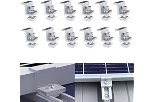 ROYOUZI Solarmodul Halterung, Halter Solarpanel, Solar Panel Z Halterungen Sind Verstellbar, Befestigung Solarmodul Für Solarpanel, Für Modulhöhe 30 mm, mit Muttern Und Schrauben (12PCS)